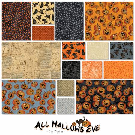 All Hallows Eve charm pack by Sue Zipkin for Clothworks