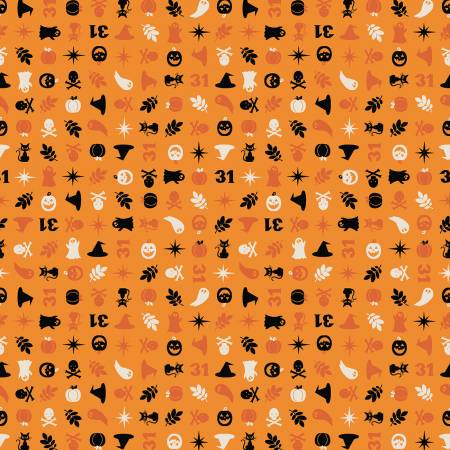 Pumpkins & Potions Fat Quarter Bundle by Kimberbell for Maywood Studio