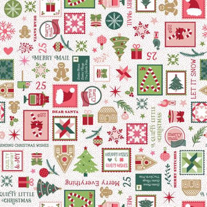 A Quilty Little Christmas White Merry Mail by Kimberbell for Maywood Studio