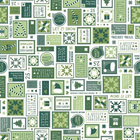 A Quilty Little Christmas Green Letters by Kimberbell for Maywood Studio