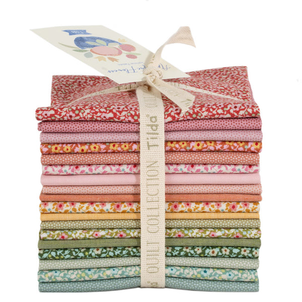 Pre-order Something Blue Applique Flowers Fat Eight Bundle by Tilda
