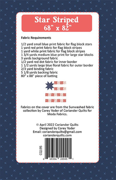 Star Striped by Corey Yoder of Coriander Quilts for Moda