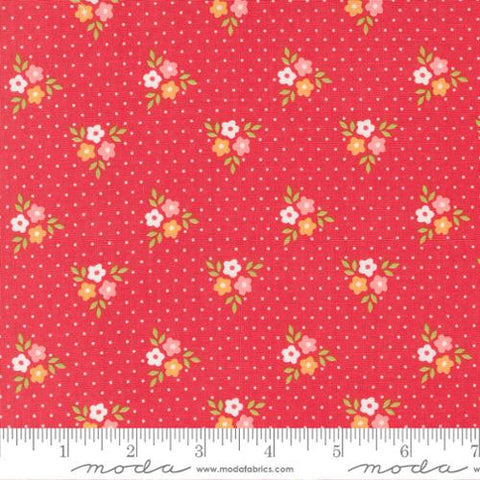 Strawberry Lemonade Bouquets Florals Dots Strawberry by Sherri & Chelsi for Moda