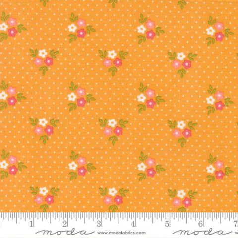 Strawberry Lemonade Bouquets Florals Dots Apricot by Sherri & Chelsi for Moda