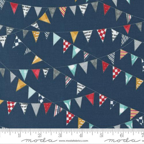 Vintage Bunting Navy by Sweetwater for Moda
