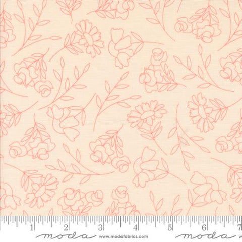 Abloom Pale Pink Spring Sketch Florals by Corey Yoder for Moda