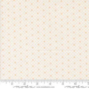 Agatha Road Eyelet Ivory Orange by Fig Tree for Moda