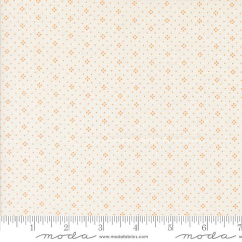 Agatha Road Eyelet Ivory Orange by Fig Tree for Moda