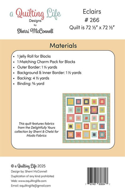 Eclairs pattern by Sherri McConnell of A Quilting Life for Moda