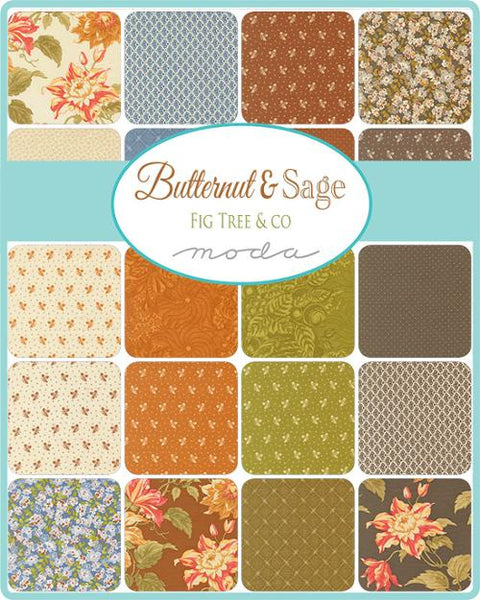 Butternut and Sage Fat Eighth bundle by Fig Tree Co for Moda