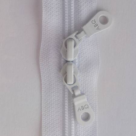 30in Zipper Snow White Double Pull