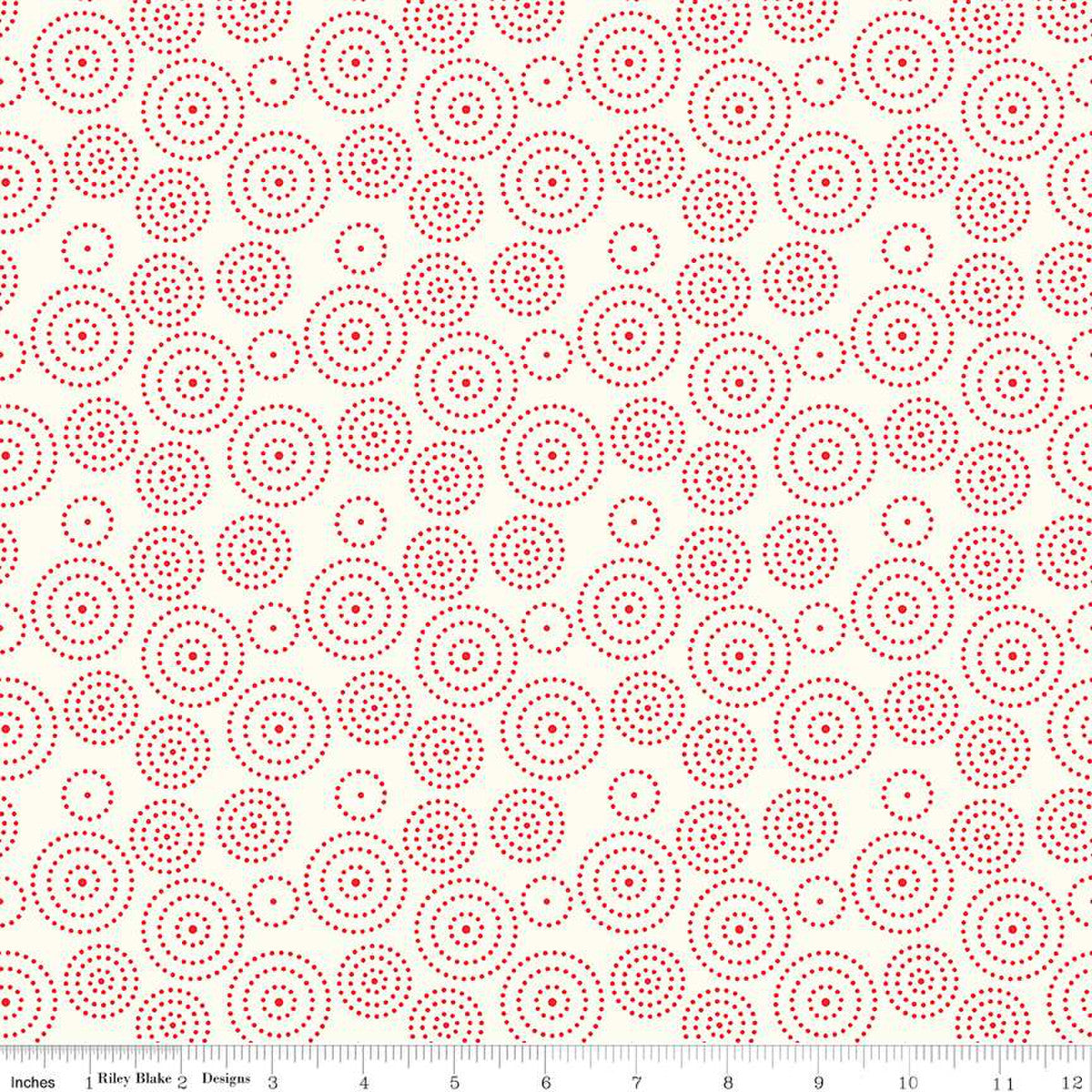 I Love Us Circle Dots Cream by Sandy Gervais for Riley Blake Designs