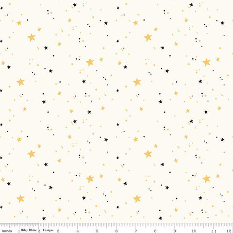 Sophisticated Halloween Stars Cream by My Mind's Eye for Riley Blake Designs