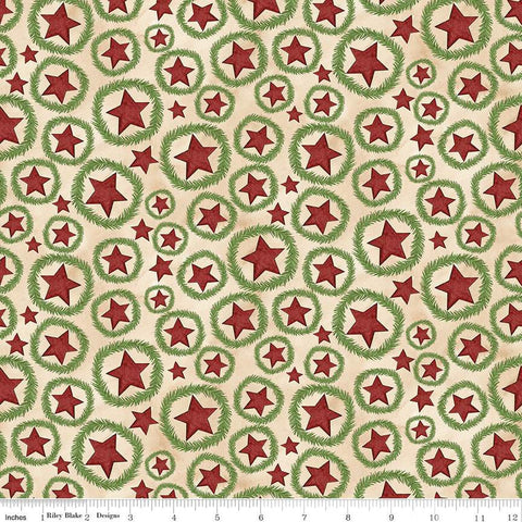 Up on the Housetop Star Wreaths Snowflake by Teresa Kogut for Riley Blake Designs