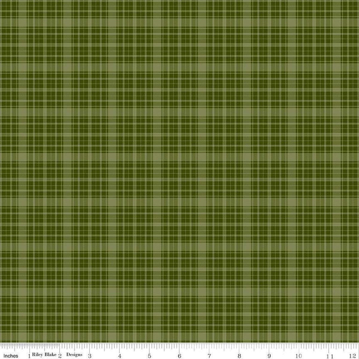 Christmas Is in Town Plaid Green by Sandy Gervais for Riley Blake Design