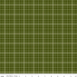 Christmas Is in Town Plaid Green by Sandy Gervais for Riley Blake Design