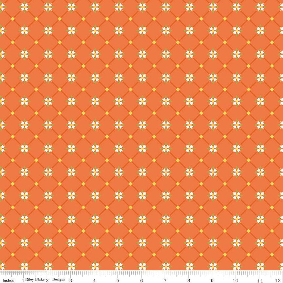 Autumn Afternoon Crosshatch Orange by Heather Peterson for Riley Blake Designs