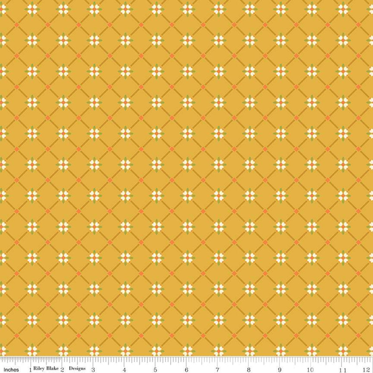 Autumn Afternoon Crosshatch Yellow by Heather Peterson for Riley Blake Designs