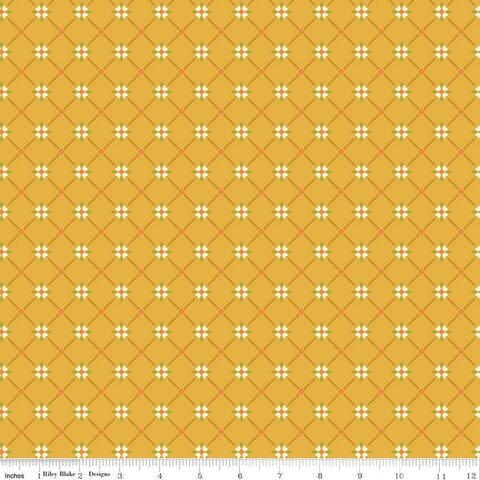 Autumn Afternoon Crosshatch Yellow by Heather Peterson for Riley Blake Designs