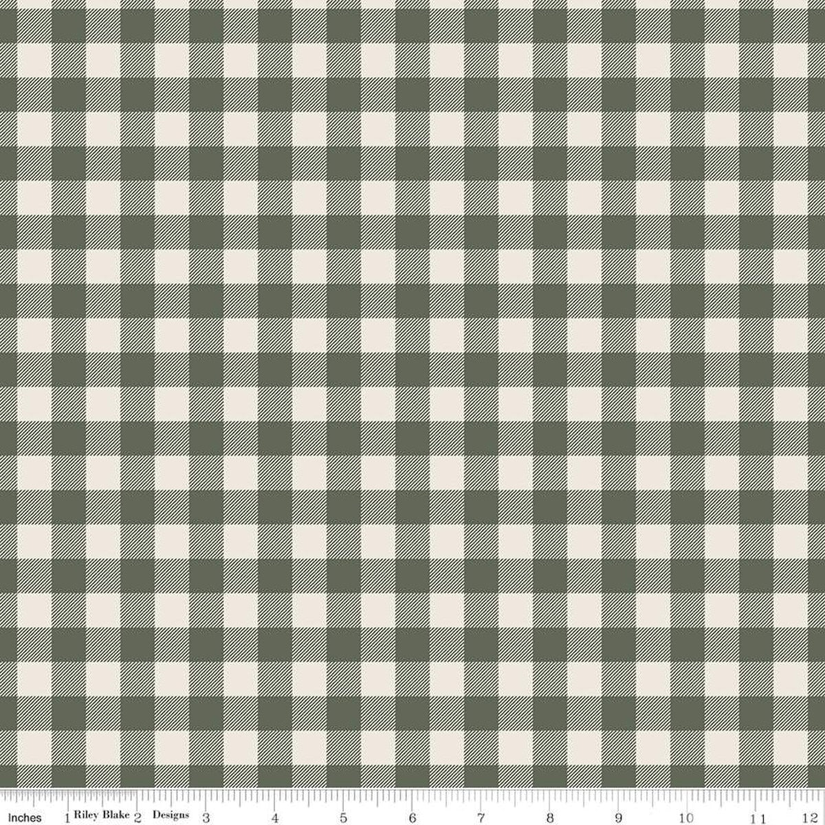 Pumpkin Spice Plaid Green by Simple Simon & Company for Riley Blake Designs