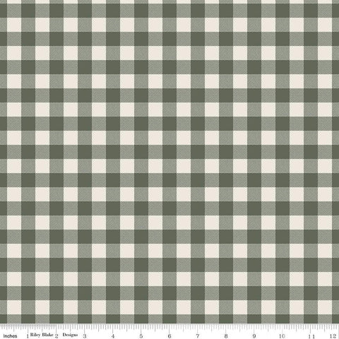 Pumpkin Spice Plaid Green by Simple Simon & Company for Riley Blake Designs