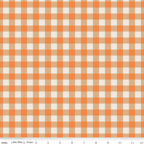 Pumpkin Spice Plaid Pumpkin by Simple Simon & Company for Riley Blake Designs