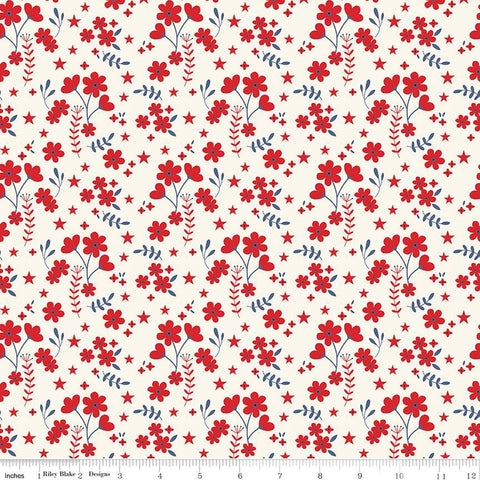 Freedom Garden Ditsy Floral Multi by My Mind's Eye for Riley Blake Designs