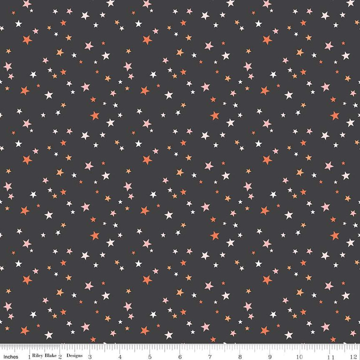 Hey Pumpkin Stars Charcoal by My Minds Eye for Riley Blake Design