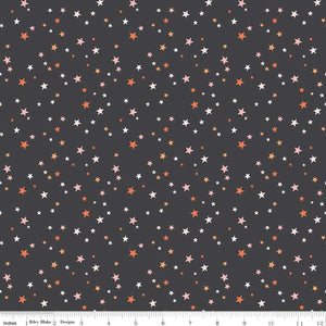 Hey Pumpkin Stars Charcoal by My Minds Eye for Riley Blake Design
