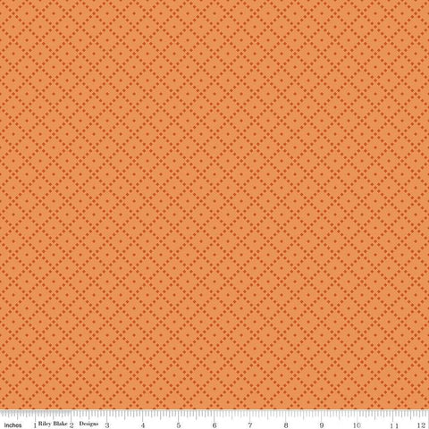The Awe of Autumn Grid Creamsicle by Sandy Gervais for Riley Blake Designs
