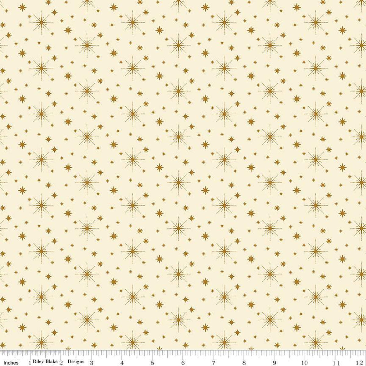 Glisten Stars Eggnog by Sandy Gervais for Riley Blake Designs