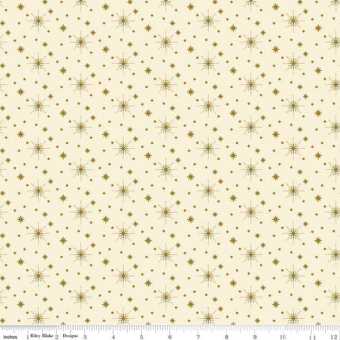 Glisten Stars Eggnog by Sandy Gervais for Riley Blake Designs