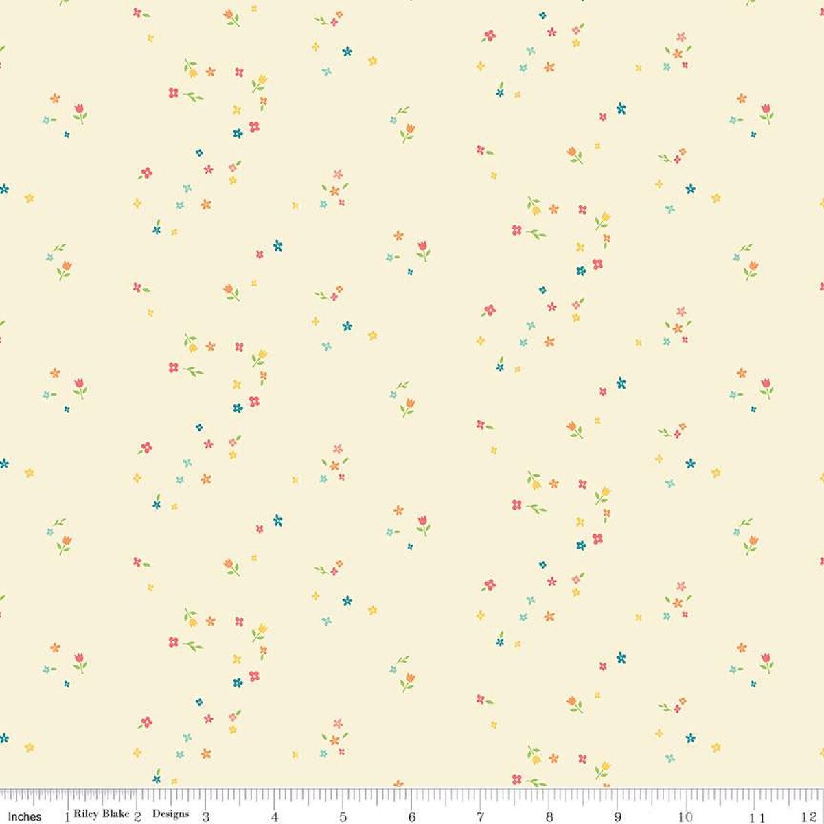 First Blooms Mini Blooms Vanilla by Heather Peterson for Riley Blake Designs