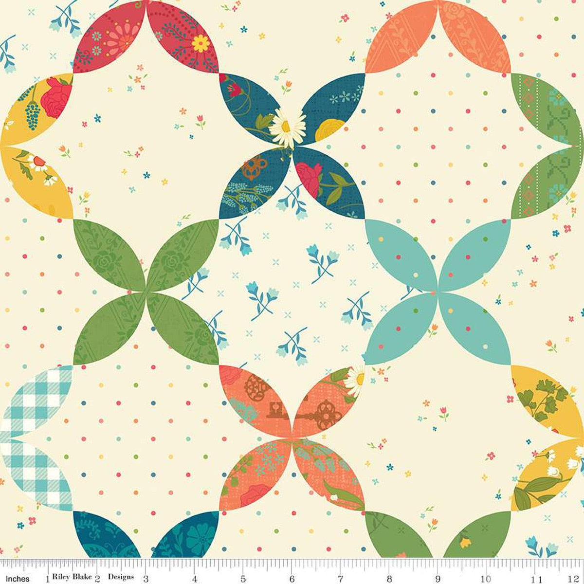 First Blooms Cheater Print Multi by Heather Peterson for Riley Blake Designs