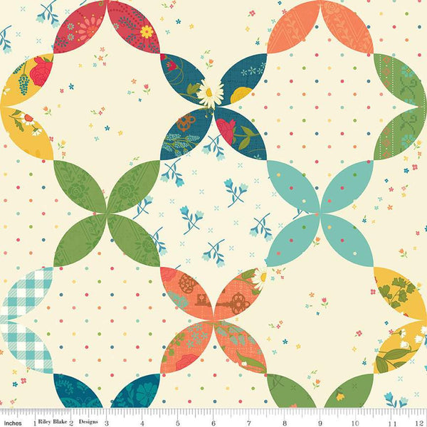 First Blooms Cheater Print Multi by Heather Peterson for Riley Blake Designs