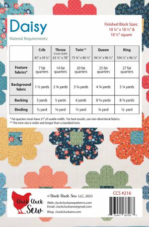 Daisy pattern by Cluck Cluck Sew
