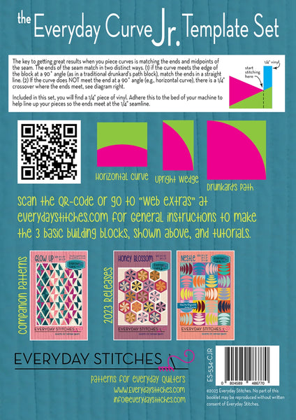 Everyday Curve Junior Template Set by Everyday Stitches