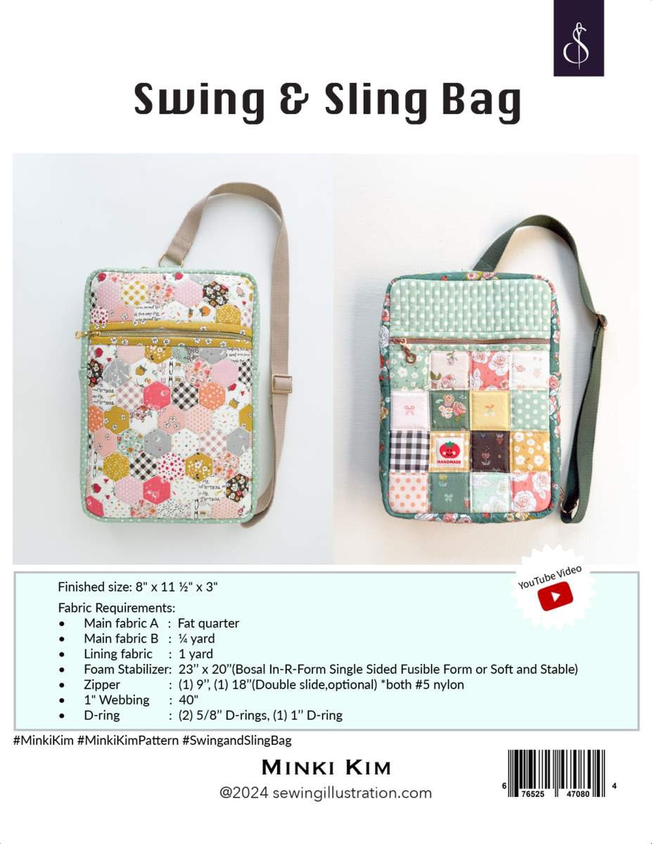 Swing & Sling Bag Pattern by Minki Kim
