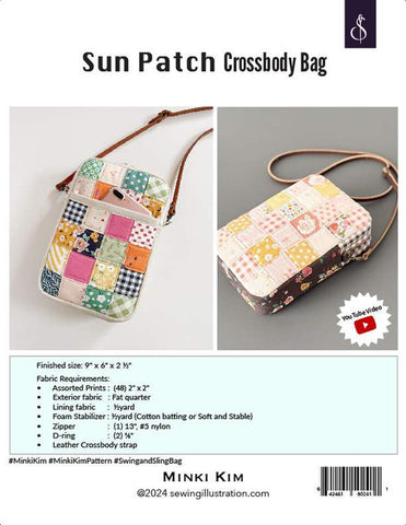 Sun Patch Crossbody Bag Pattern by Minki Kim