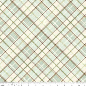 Shades of Autumn Plaid Tea Green Sparkle by My Mind's Eye for Riley Blake