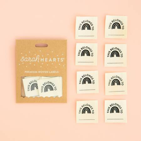 This Belongs To Kids School Organic Cotton Label by Sarah Hearts