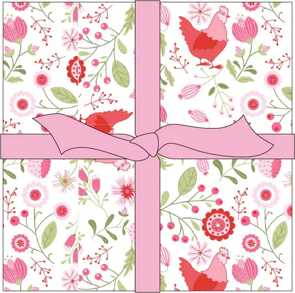 Smitten Chicken charm pack by Lori Woods for Poppie Cotton