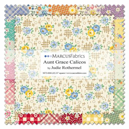 Aunt Grace Calicos 10in Squares from Marcus Fabric
