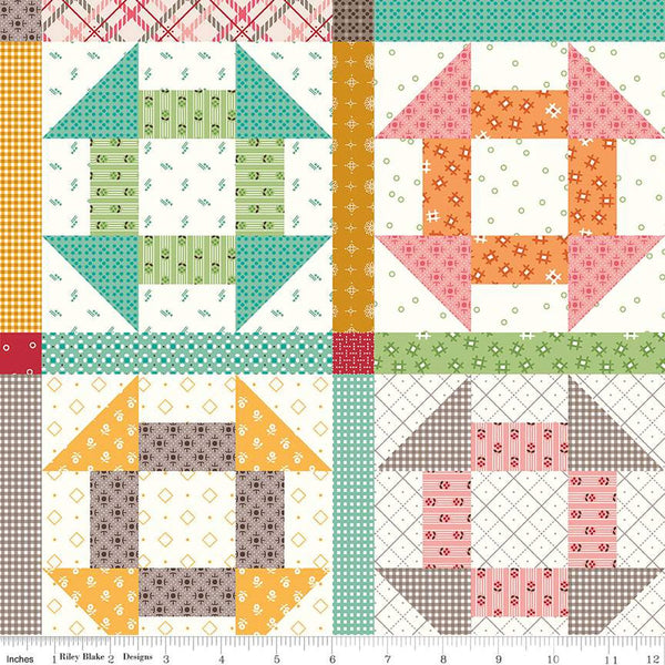 Wide Back Prim Churn Dash Cream by Lori Holt for Riley Blake Designs
