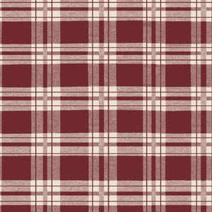 Better Not Pout red plaid by Dan DiPaolo for Clothworks