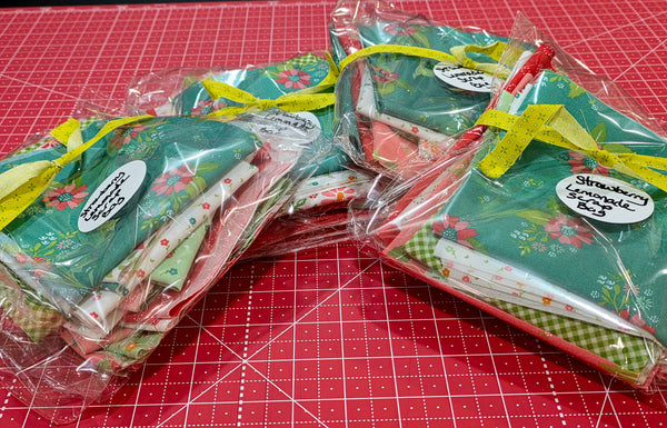 Strawberry Lemonade scrap bags by Sherri & Chelsi for Moda