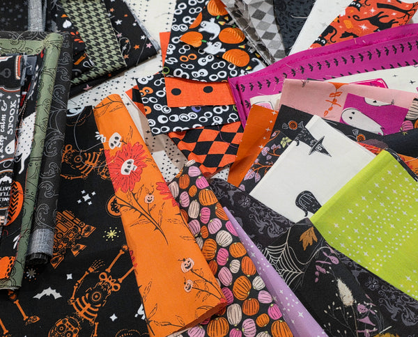 Halloween Mystery Fabric Scrap Bag 1lb Premium Quilt Fabric