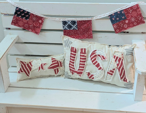 Patriotic American Flag banner handmade