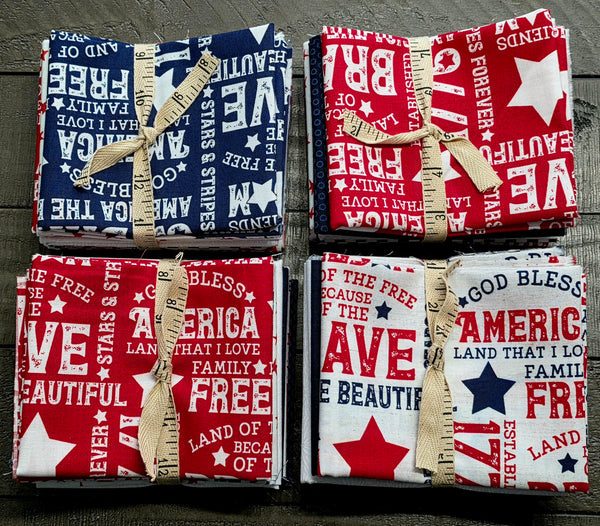 Celebrate America Red, White & Blue FQ Bundles