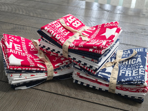 Celebrate America Red, White & Blue FQ Bundles